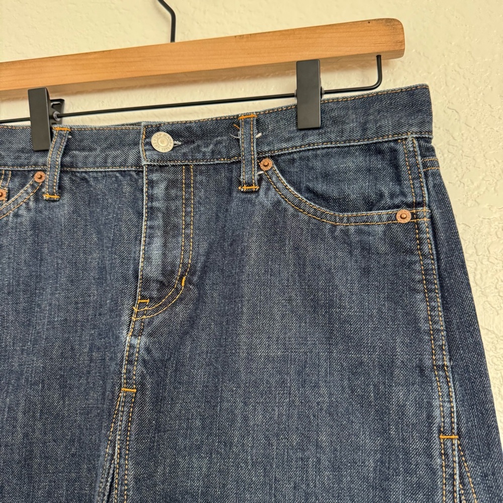 GAP Dark Blue Denim Midi Skirt - Picture 6 of 9